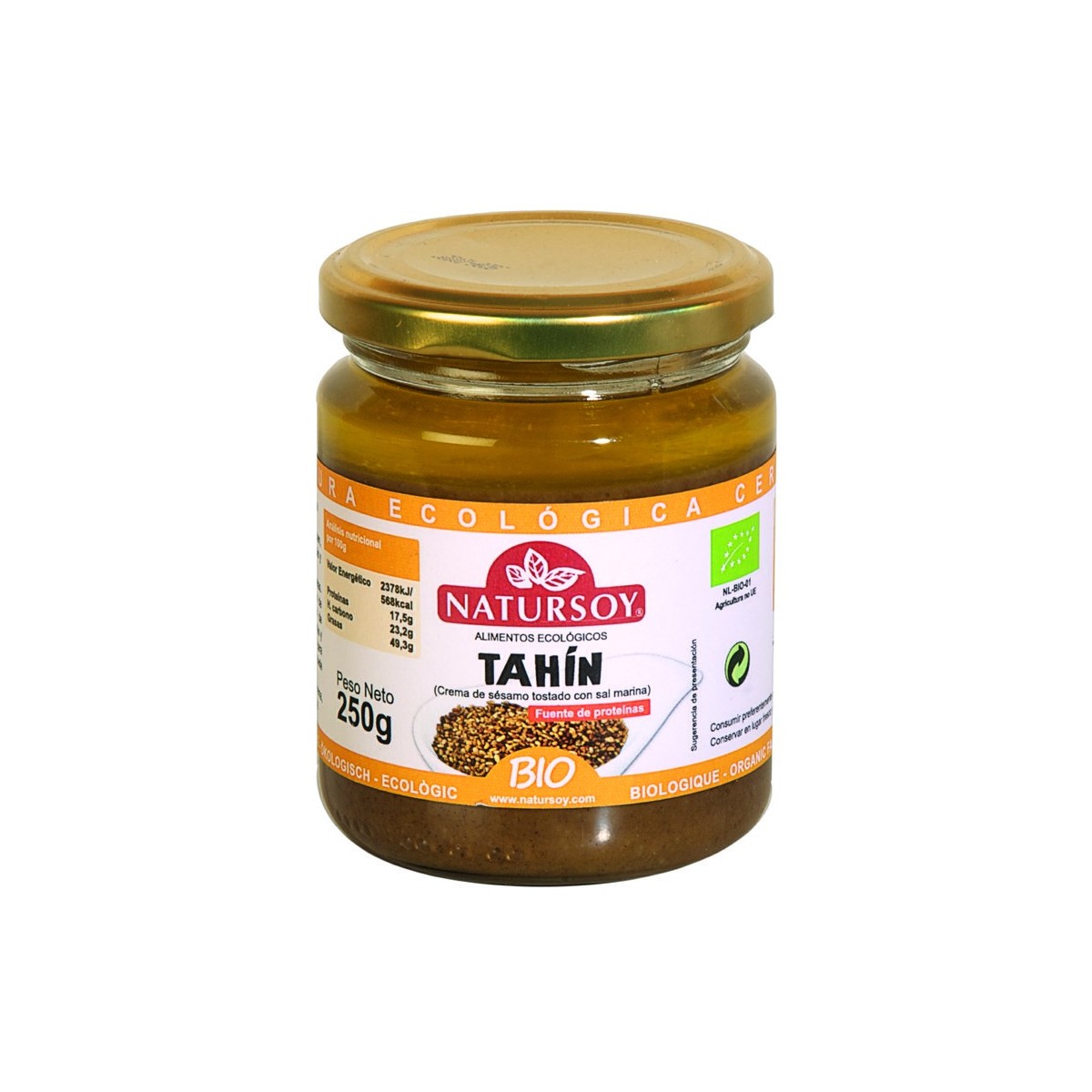 Tahin tostado BIO 250gr-Natursoy- crema de sesamo