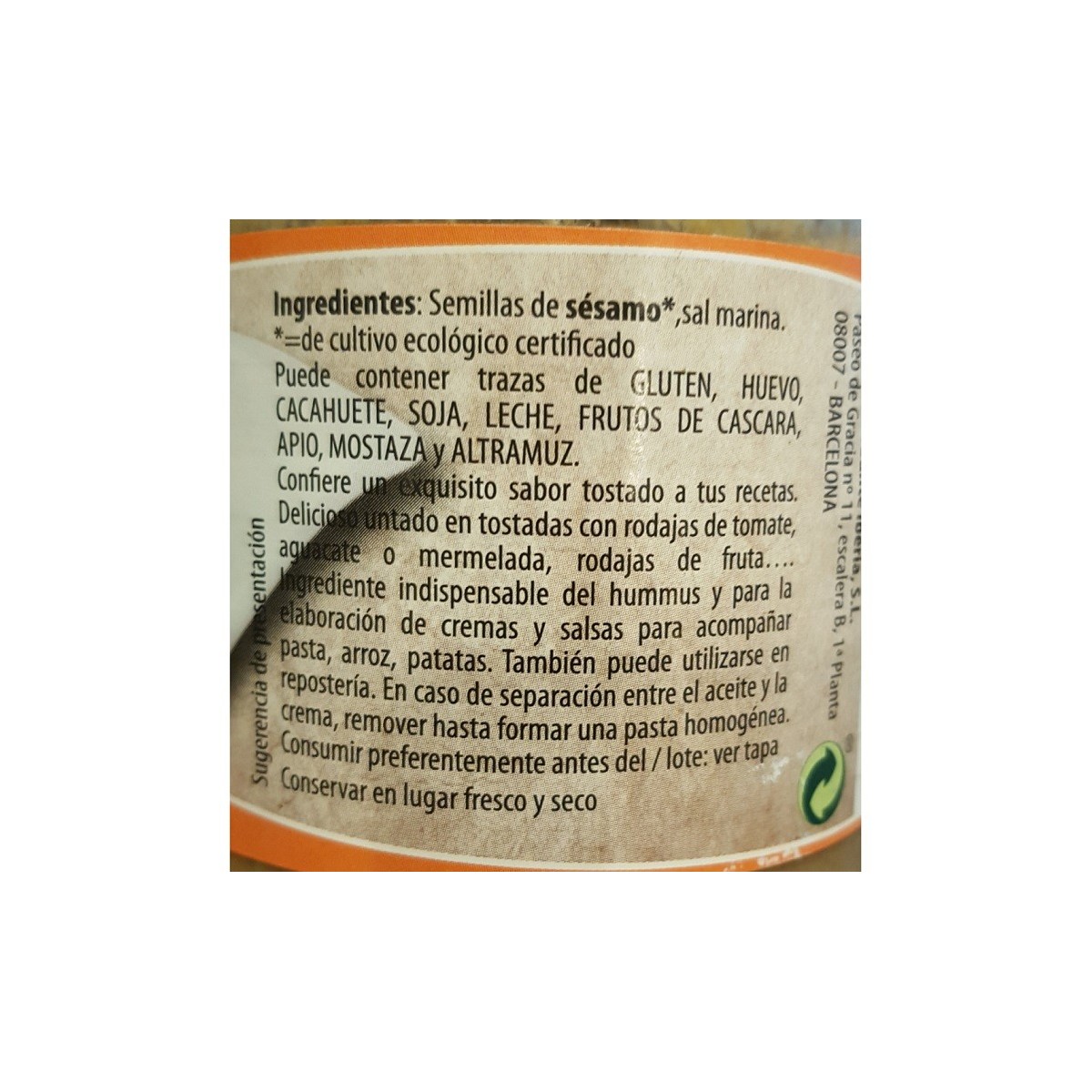 Tahin tostado BIO 250gr-Natursoy- crema de sesamo