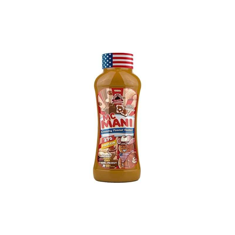 Crema cacahuete 100% natural- MC MANI-1000gr -Sabor tostada-Max Protein