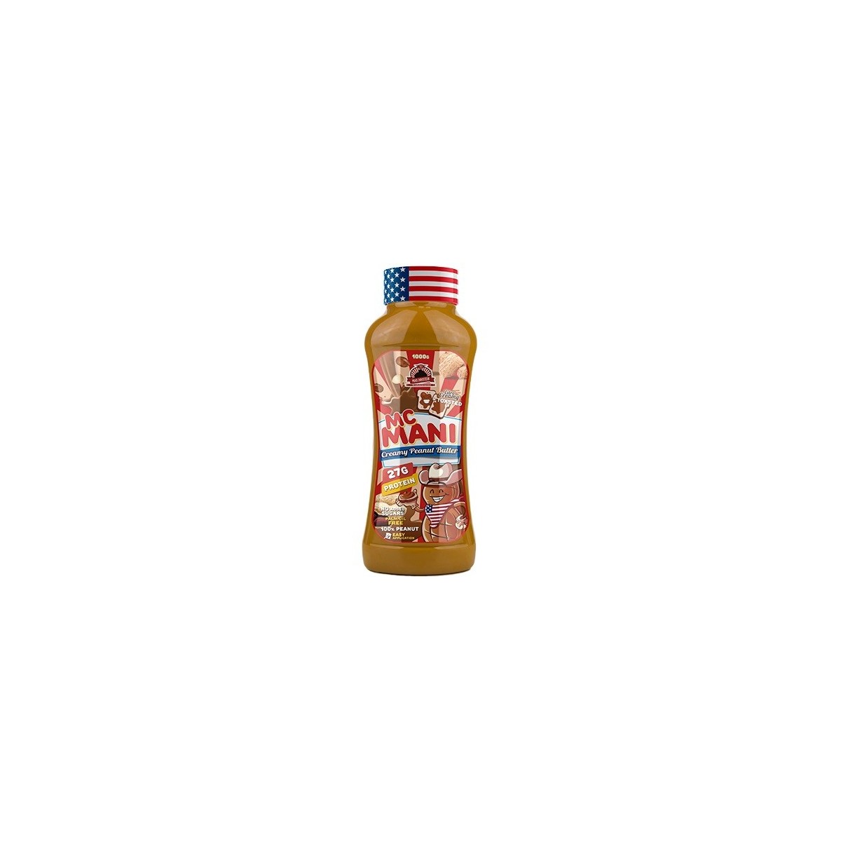 Crema cacahuete 100% natural- MC MANI-1000gr -Sabor tostada-Max Protein