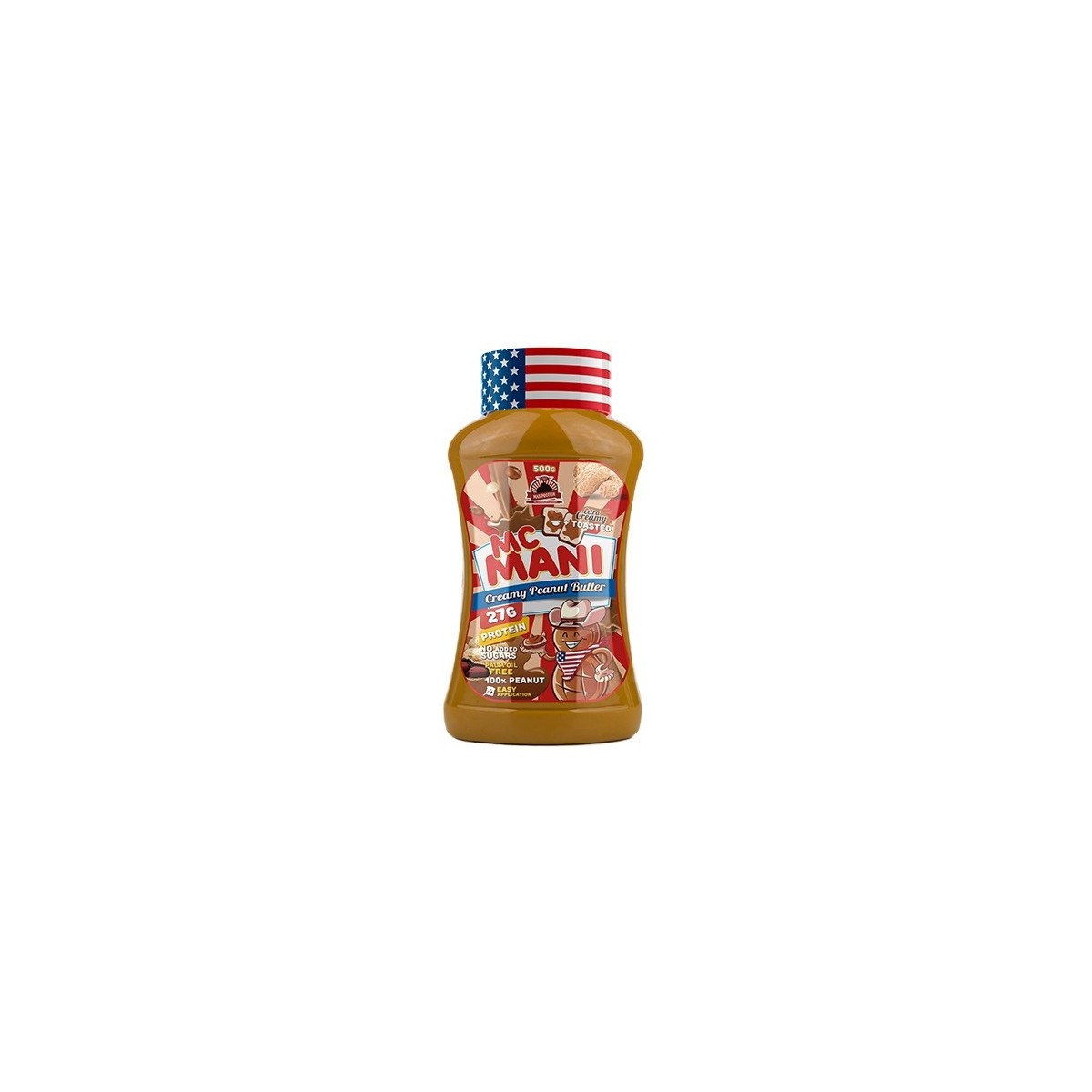 Crema cacahuete 100% natural- MC MANI-500gr -Sabor tostada-Max Protein