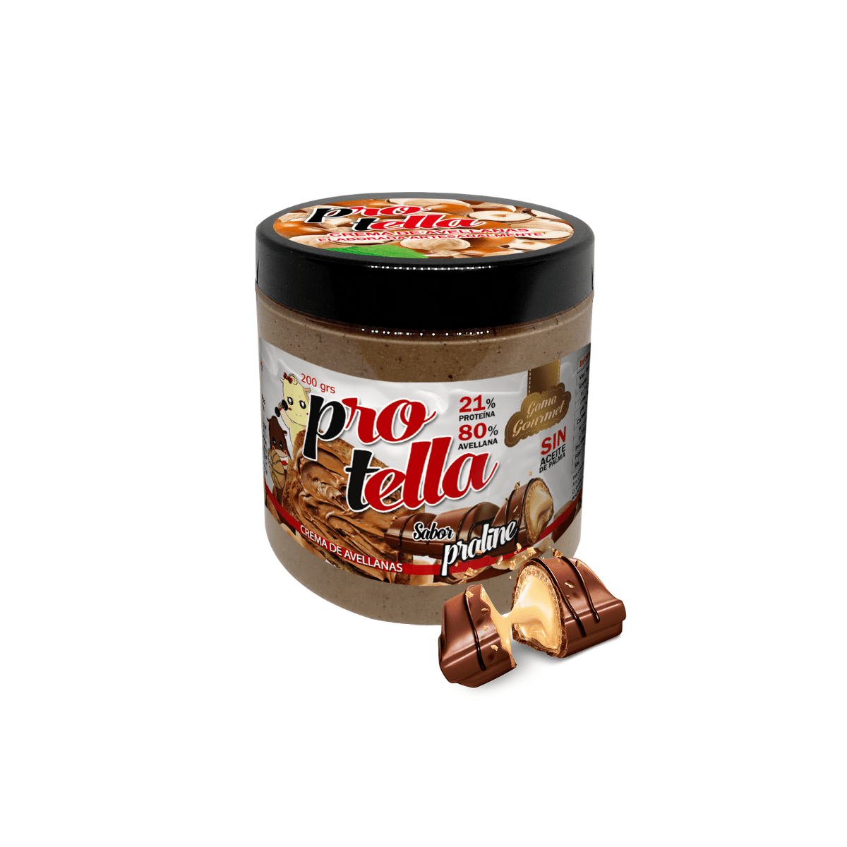 Protella-Crema de avellanas sabor chocolate praliné-200gr