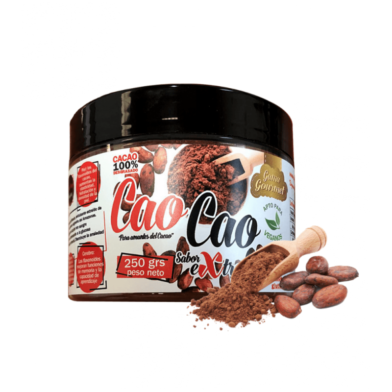 CaoCao Cacao Puro con Stevia Sin Azucar 250gr Protella