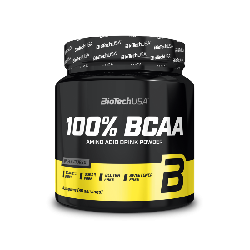 100% BCAA Biotech USA 400g Puros Sin Sabor Ratio 2:1:1