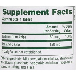 Kelp Alga Yodo Natural 150mcg 300 comp Nature's Plus