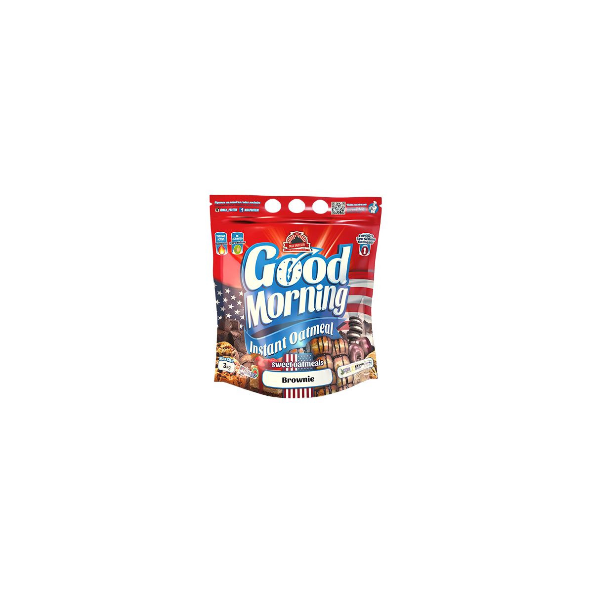 Harina de Avena Good Morning 3 kg Max Protein Sabores