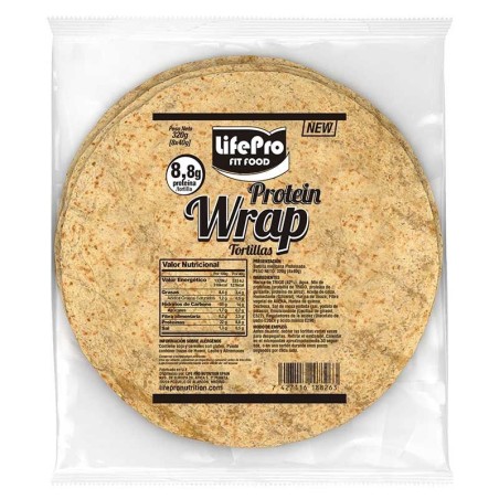Protein Wrap 8x40gr Life Pro Tortillas proteicas
