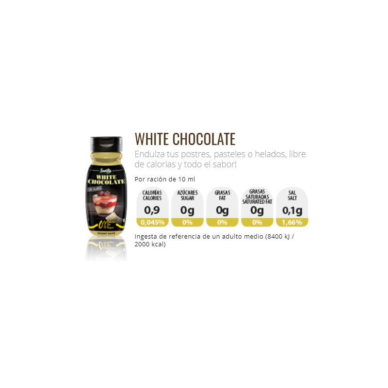 Sirope Chocolate Blanco 0% Calorias SERVIVITA 305ml