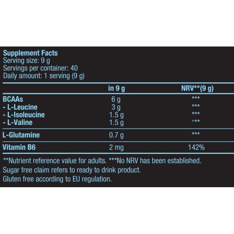 Bcaa Zero Biotech USA 360g 40 servicios