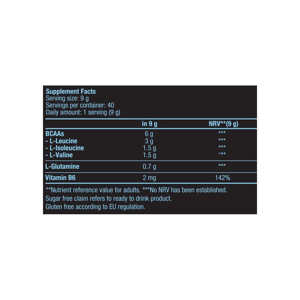 Bcaa Zero Biotech USA 360g 40 servicios