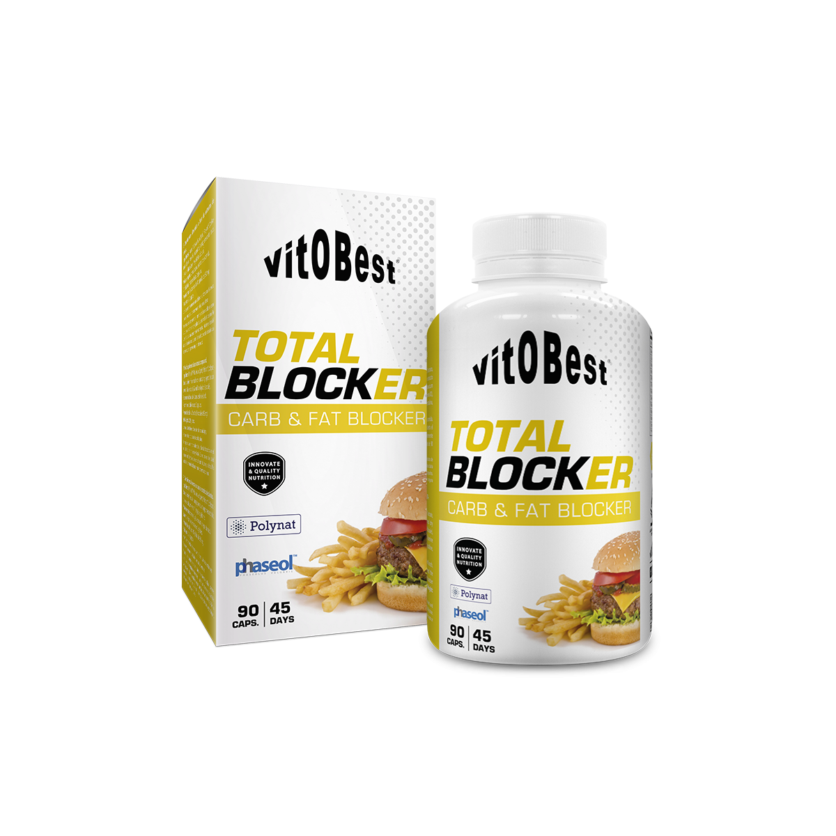Total Bloquer 90 caps Vitobest Bloqueador de Carbohidratos y Grasas
