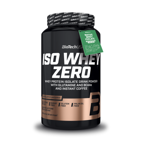 ISO Whey ZERO Caffe Latte Biotech USA-908gr 88mg cafeína por dosis