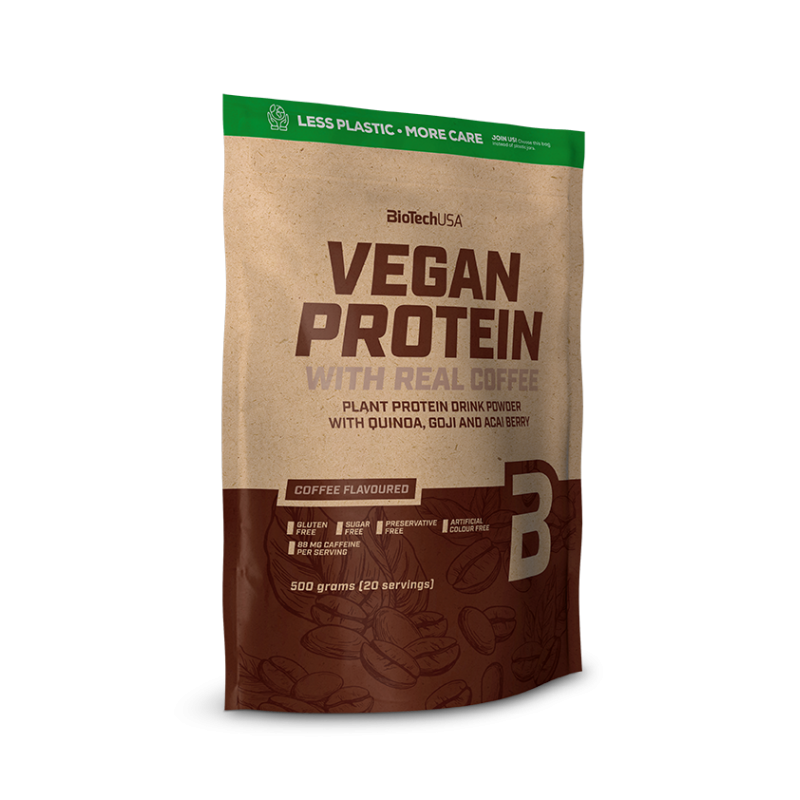Vegan Protein Coffee 500g Biotech USA 88mg cafeina por dosis