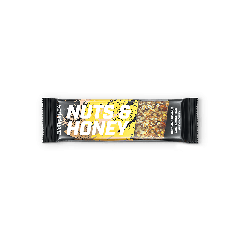 Nuts Honey Bar 35gr Biotech USA Barrita de frutos secos y miel