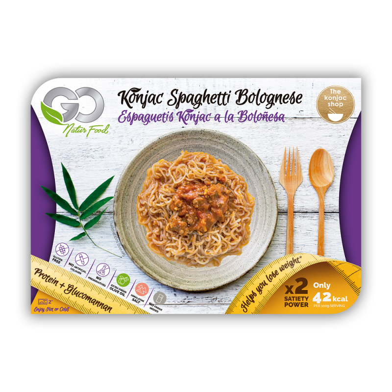 Espaguetis Konjac a la Boloñesa Go Natur Food 250gr