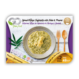Tallarines Konjac de Espinacas con Merluza y Gambas Go Natur Food 250gr