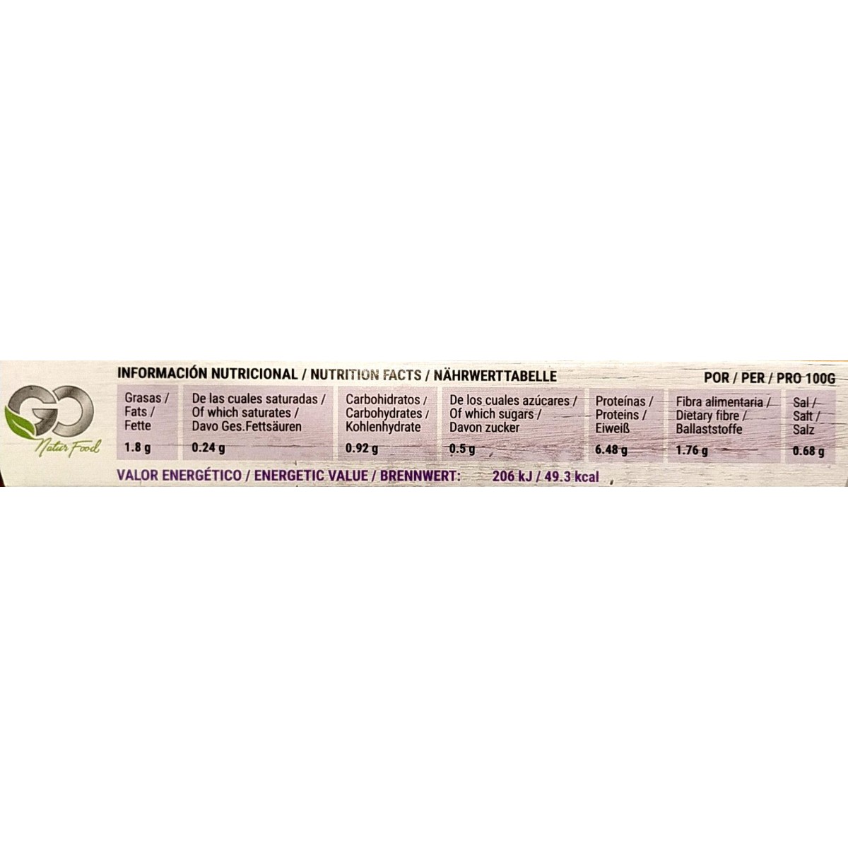 Tallarines Konjac de Espinacas con Merluza y Gambas Go Natur Food 250gr