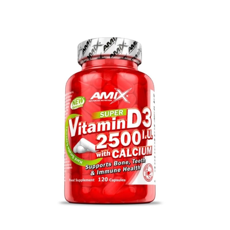 Vitamina D3 2500 I.U + Calcio 120 caps Amix