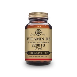 Vitamina D3 2200 UI (55 μg) (Colecalciferol) 100 cápsulas vegetales