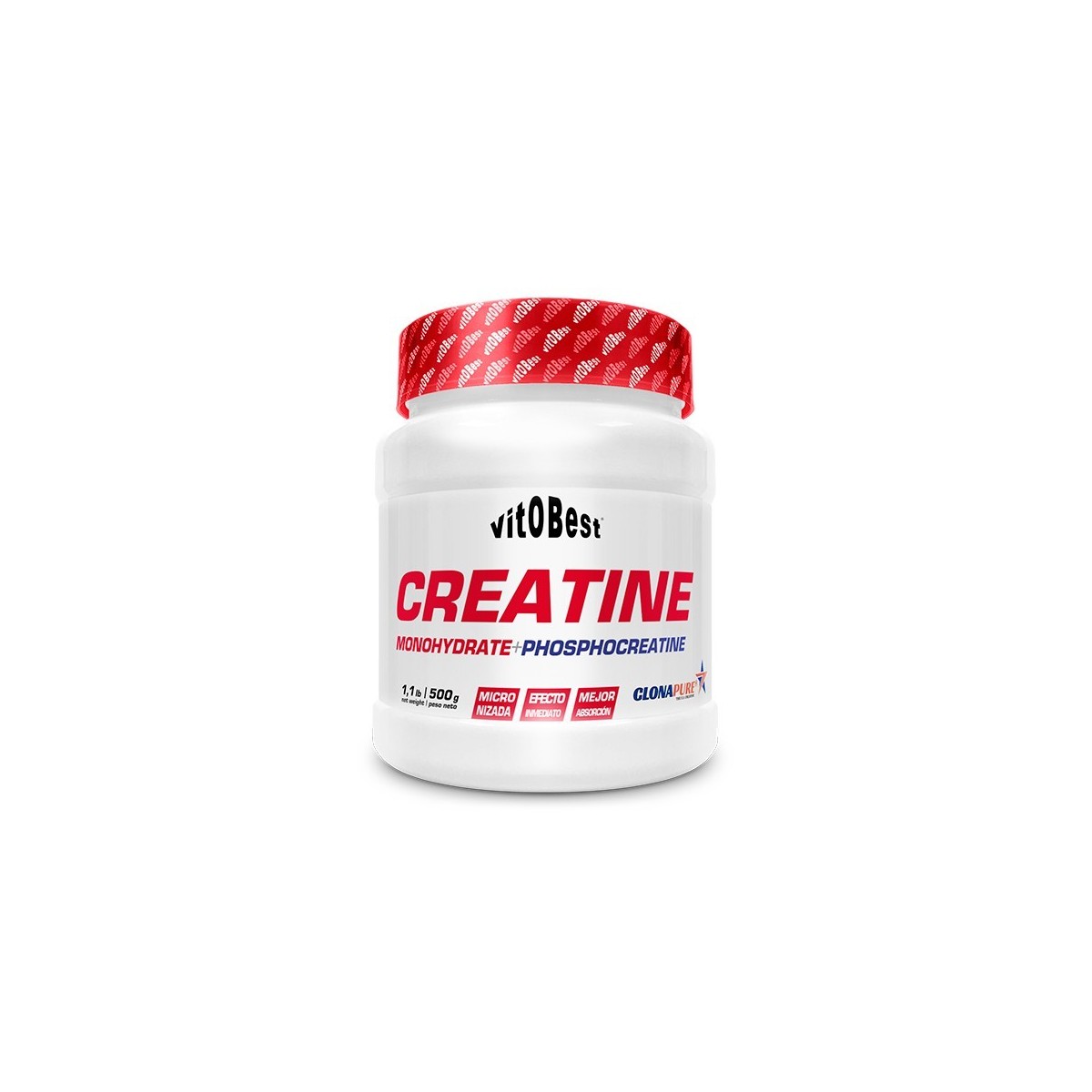 Creatina Clonapure 500gr Vitobest monohidrato+fosfocreatina