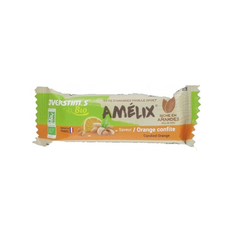 Amelix Bio 25gr Overstims Barrita energética Sabor Naranja