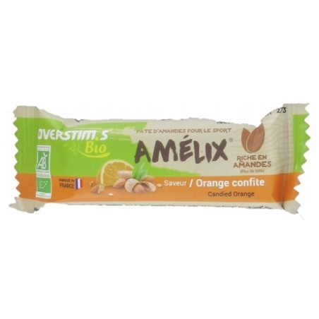 Amelix Bio 25gr Overstims Barrita energética Sabor Naranja