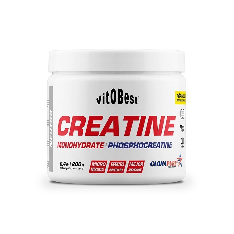 Creatina Clonapure 200gr Vitobest monohidrato+fosfocreatina