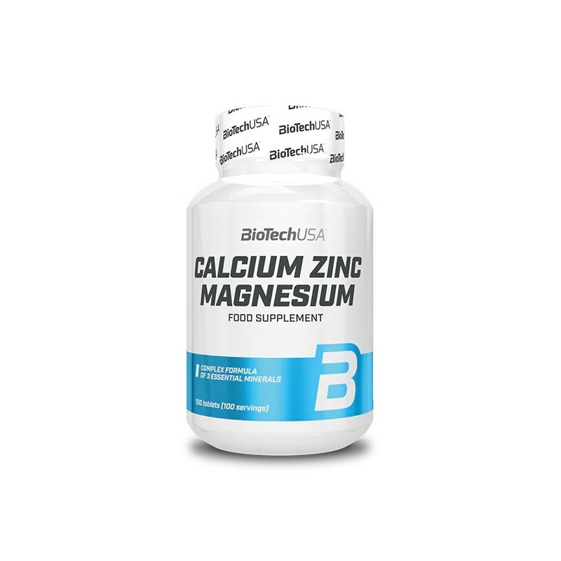 Calcium Zinc Magnesium 100tabs Biotech USA