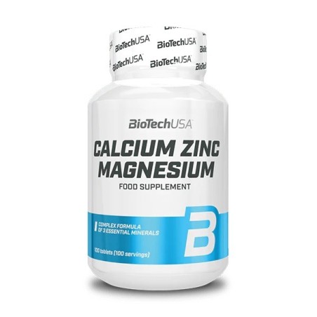 Calcium Zinc Magnesium 100tabs Biotech USA