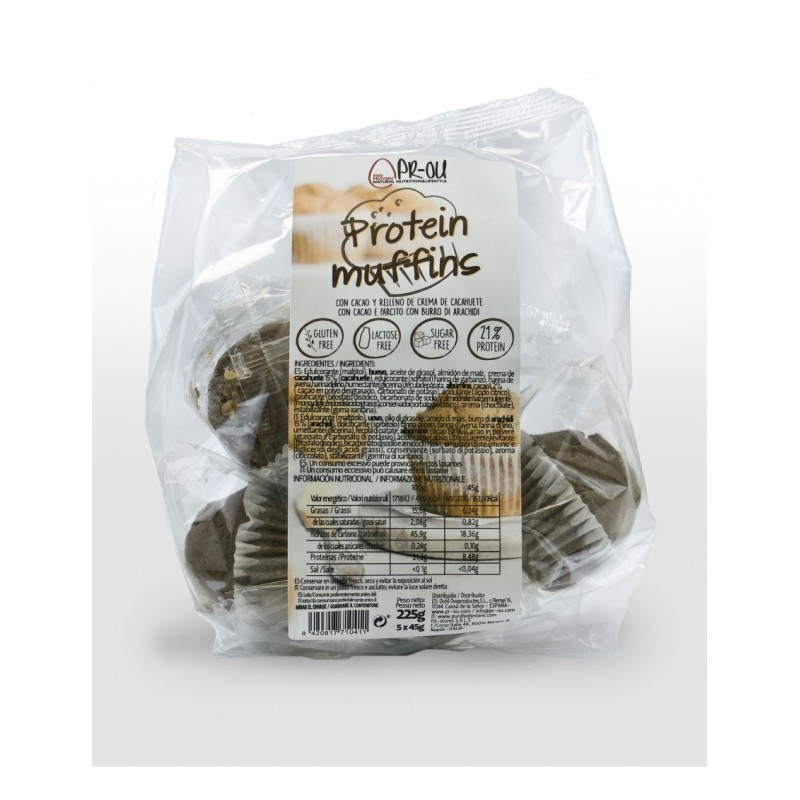 Protein Muffins 5ud x 45gr Sin Gluten Pr-Ou