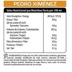 Crema de Vinagre 0% PEDRO XIMENEZ 225g -Vitobest-Sin azucares-sin grasas