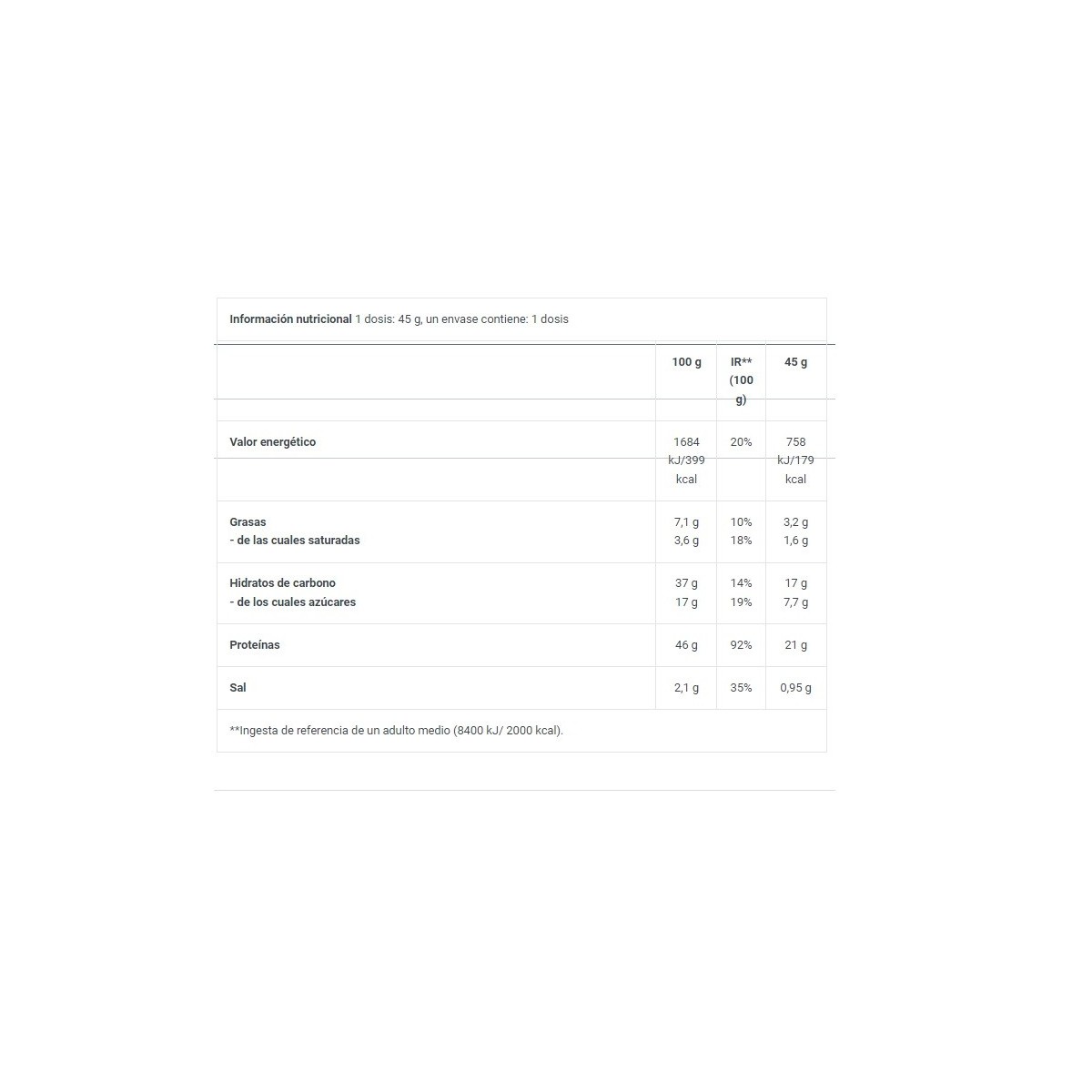 Mug Cake Protein Gusto Biotech 45g
