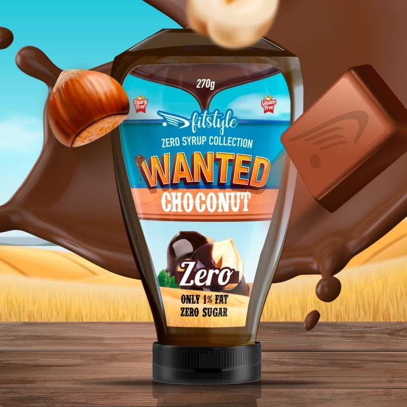 Wanted Sirope Zero Chocolate Avellana FitStyle Sin Azúcar