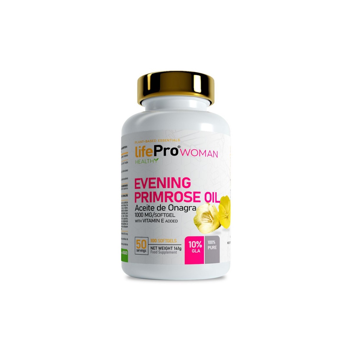 Aceite Onagra 1000mg 100 softgel caps Life Pro