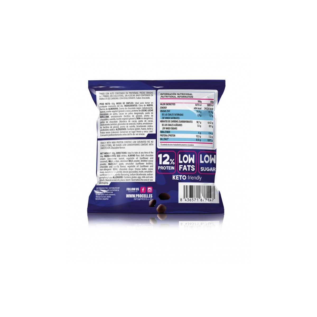 Spongy Brownie Proteico Keto 60g