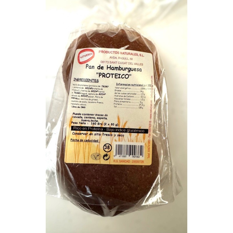 Pan Hamburguesa Proteico 2x80g Naturpan