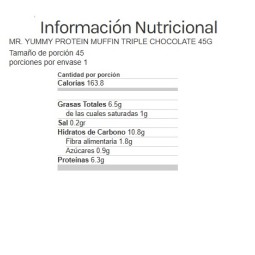 Muffin Triple Chocolate Mr Yummy 45g Life Pro