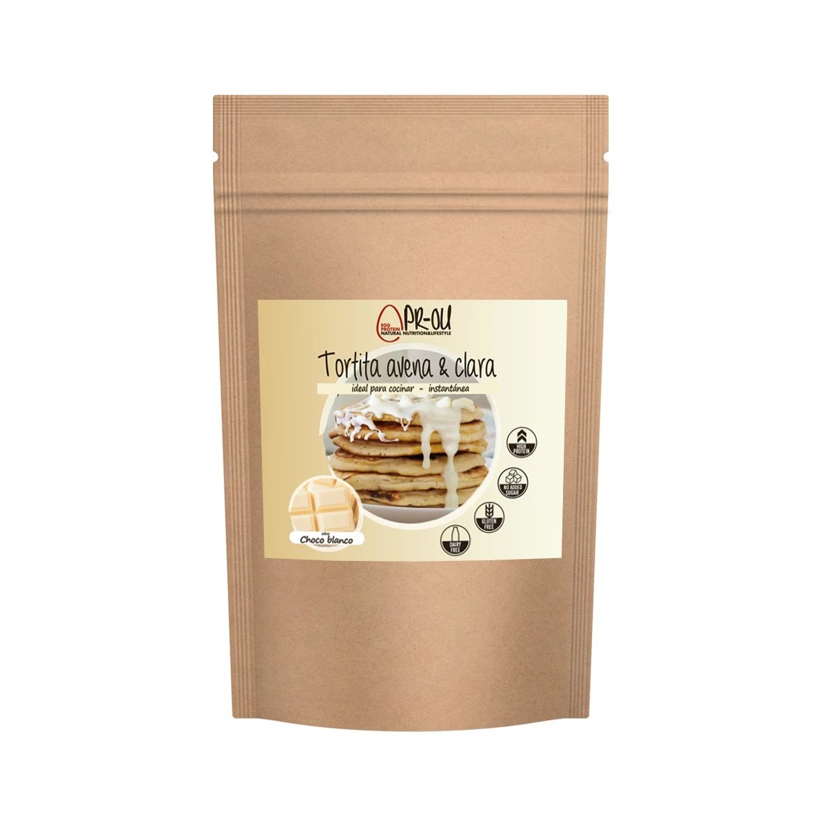 Preparado de Tortitas de clara y avena Pr-Ou 1Kg Pancakes Sin Gluten