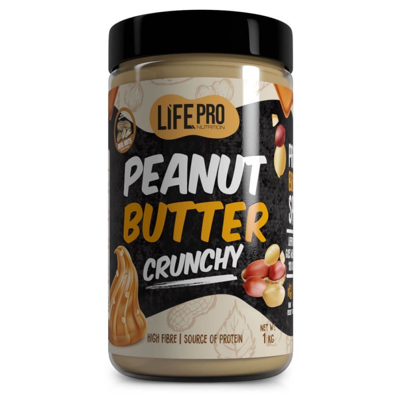Peanut Butter Crunchy 1kg Life Pro Crema de Cacahuete