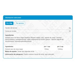 Black Maca 60caps Life Pro Maca Negra