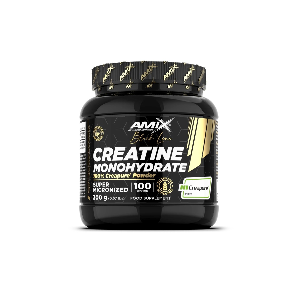 Creatina Monohidrato Creapure® 300gr Micronizada Black Line Amix