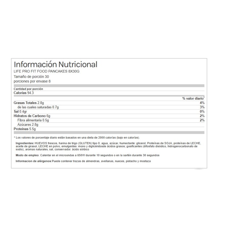 Pancakes Fit Food 8x30g Life Pro Crepes