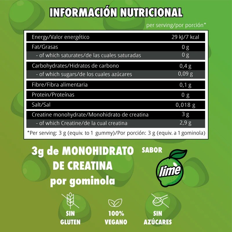Creatina en Gominolas Big Bros 60 gummies