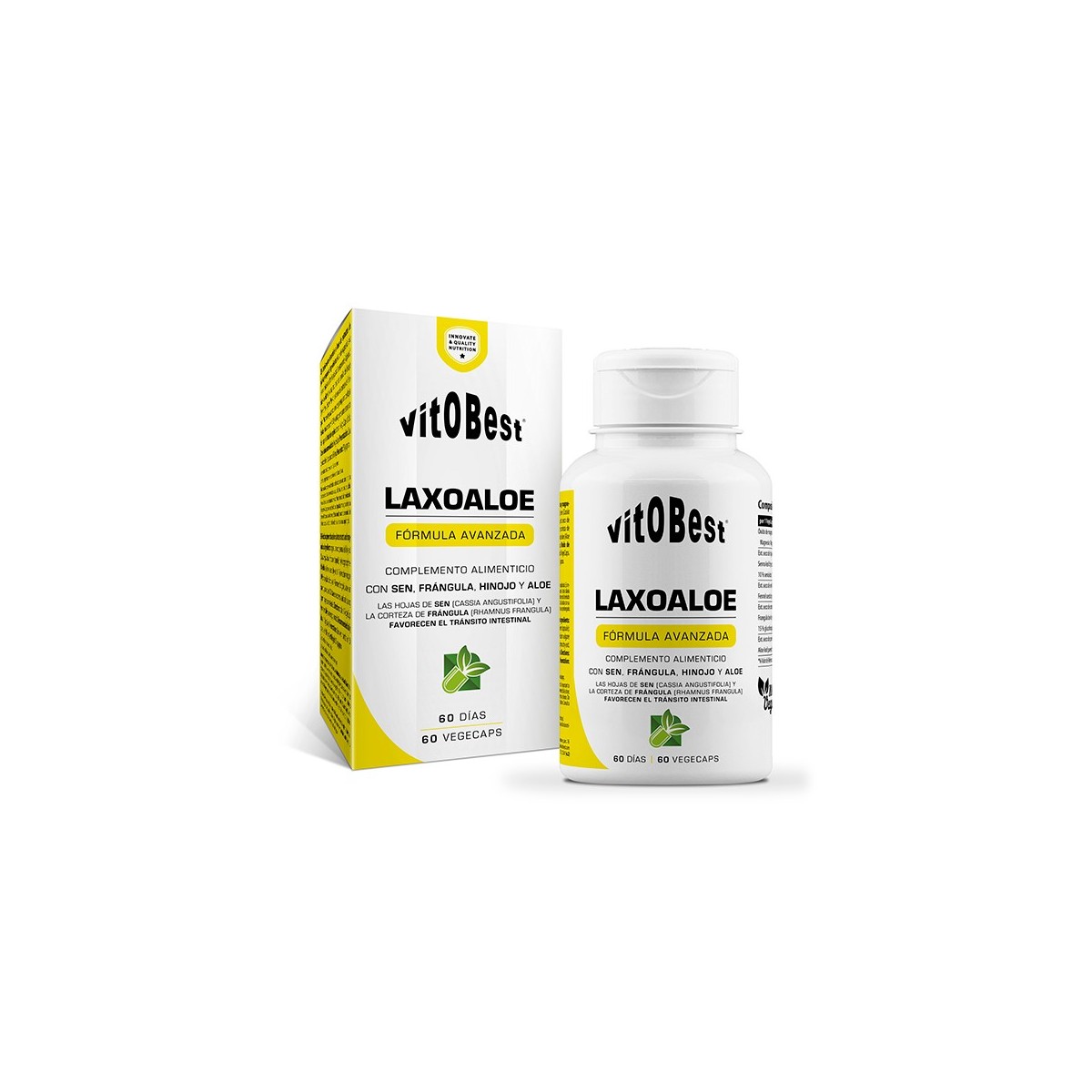 Laxo Aloe 60 caps Vitobest Especial Estrenimiento Tránsito Intestinal