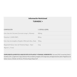 Turmeric Curcumina 60caps Scientiffic Nutrition