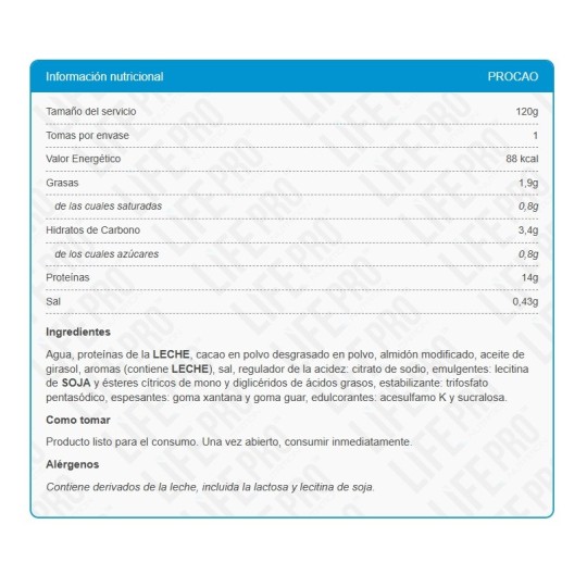 Protein Pudding Procao 4x120g Life Pro