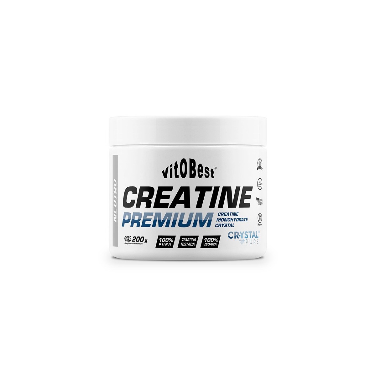 Creatina Premium CrystalPure® 200gr Vitobest