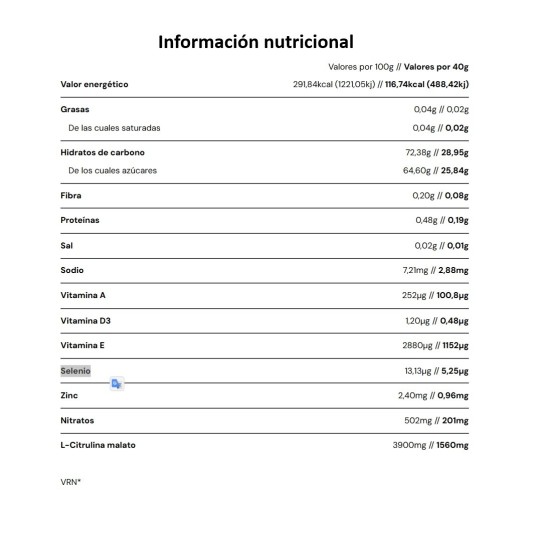 Energy Pro Bar Nitrates Keepgoing 40g con nitratos y citrulina