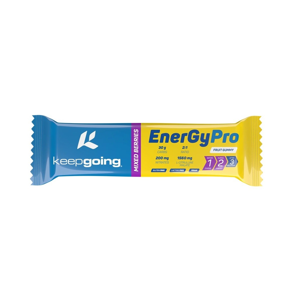 Energy Pro Bar Nitrates Keepgoing 40g con nitratos y citrulina