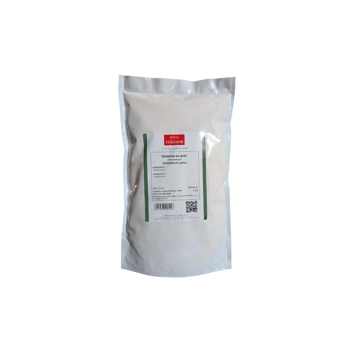 Gelatina 1kg neutra en polvo Especias Teixidor